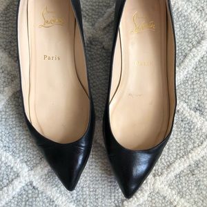Christian Louboutin Point Toe Flat, Black